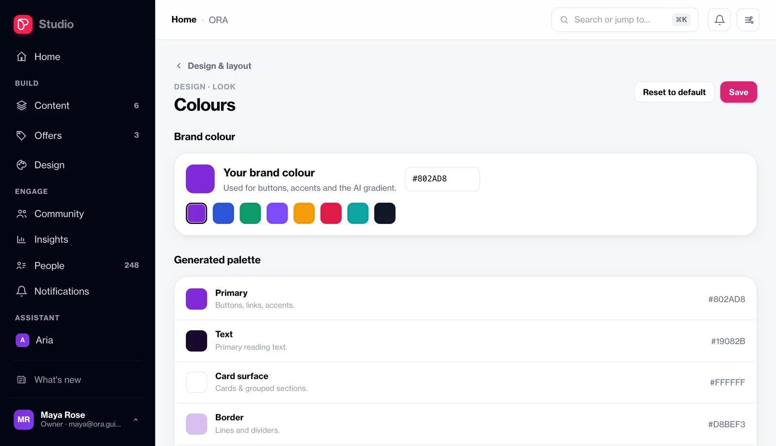 Your creator Studio — brand overview