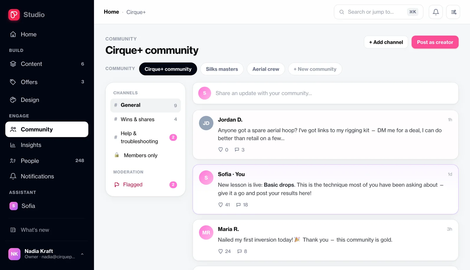 Moderate your community in your Studio